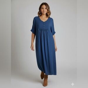 Poetry smocked maxi dress US 10